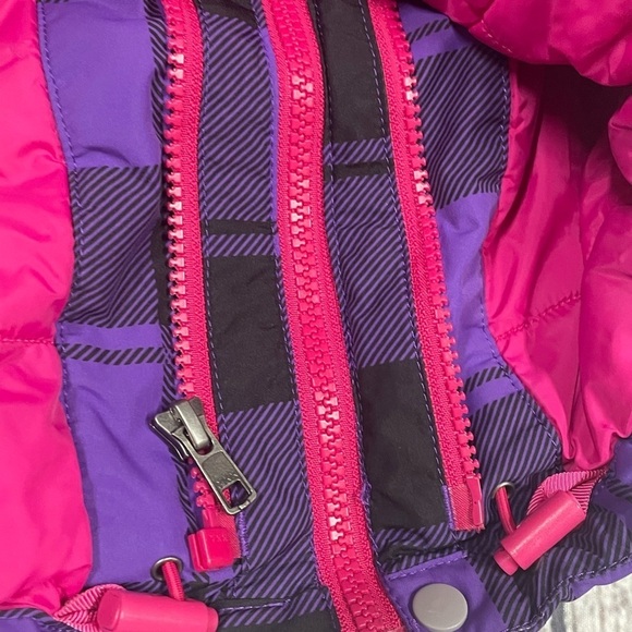 Girls The North Face Purple HyVent Shell Hooded Ski Jacket - Picture 9 of 12